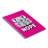 Cute Sleeping Koala “Nope” Funny Cartoon Notizblock (Rechte Seite)