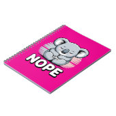 Cute Sleeping Koala “Nope” Funny Cartoon Notizblock (Linke Seite)