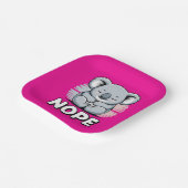 Cute Sleeping Koala “Nope” Funny Cartoon Pappteller (Gewinkelt)