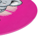 Cute Sleeping Koala “Nope” Funny Cartoon Schneidebrett (Ecke)