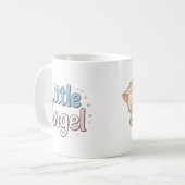 Cute Sleeping Little Angel Hugging a Heart Mug Kaffeetasse (Vorderseite Links)