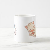 Cute Sleeping Little Angel Hugging a Heart Mug Kaffeetasse (Mittel)