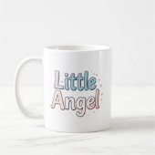 Cute Sleeping Little Angel Hugging a Heart Mug Kaffeetasse (Links)