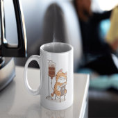 Cute Sleeping Orange Cat Coffee Mug funny orange Tasse