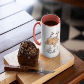 Cute Sleeping Orange Cat Coffee Mug funny orange Tasse