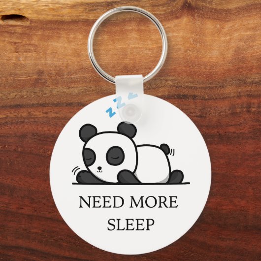 Cute Sleeping Panda Keychain Schlüsselanhänger (Vorderseite)