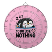 cute sleeping penguin, to do list nothing dartscheibe (vorne)