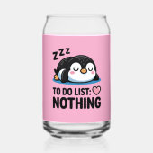 cute sleeping penguin, to do list nothing dosenglas (Rückseite)
