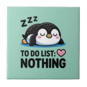 cute sleeping penguin, to do list nothing fliese (Vorderseite)