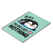cute sleeping penguin, to do list nothing notizblock (Linke Seite)