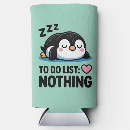 cute sleeping penguin, to do list nothing selters dosenkühler (Vorderseite)
