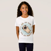 Cute Sleeping Pug Girls Shirt | Eat Sleep Repeat (Vorne ganz)