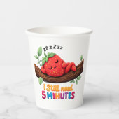 Cute Sleeping Strawberry – 8oz Paper Cup Pappbecher (Vorderseite)