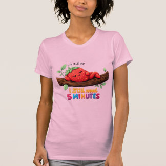 Cute Sleeping Strawberry Women’s Slim Fit T-Shirt