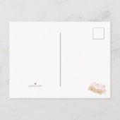 Cute Sleeping Teddy Bear Twin Baby Girls Shower In Einladungspostkarte (Rückseite)