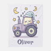 Cute Sleeping Tractor Fleecedecke (Vorderseite)