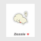 Cute Sleepy Blob Ghost Sticker (Blatt)