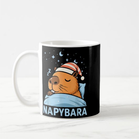 Cute Sleepy Capybara Funny Napybara Pajamas  Kaffeetasse (Links)