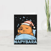 Cute Sleepy Capybara Funny Napybara Pajamas Karte (Vorderseite)