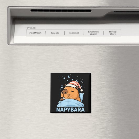 Cute Sleepy Capybara Funny Napybara Pajamas  Magnet (In Situ (Geschirrspüler))