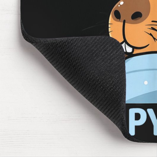 Cute Sleepy Capybara Funny Napybara Pajamas Mousepad (Ecke)