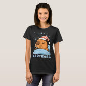Cute Sleepy Capybara Funny Napybara Pajamas T-Shirt (Vorne ganz)
