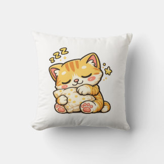 Cute Sleepy Cat Pillow Kissen