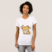 Cute Sleepy Cat Pillow T-Shirt (Vorne ganz)