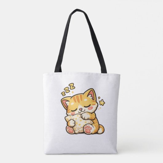 Cute Sleepy Cat Pillow Tasche (Rückseite)