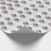 Cute Sleepy Owl Pattern Wrapping Paper Geschenkpapier (Ecke)