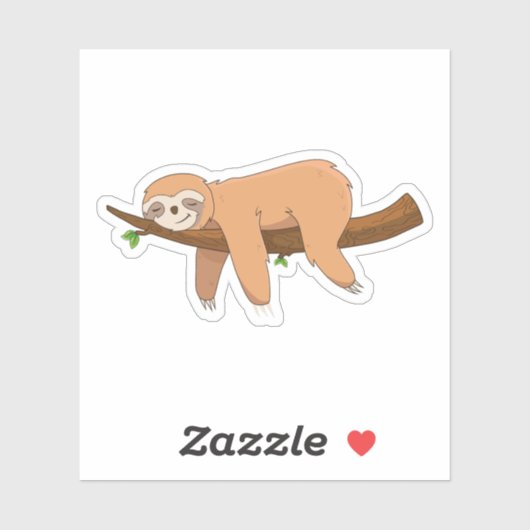 Cute Sleepy Sloth Sticker (Blatt)