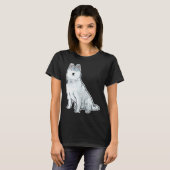 Cute Sleigh Dog Siberian Husky T-Shirt (Vorne ganz)