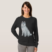 Cute Sleigh Dog Siberian Husky T-Shirt (Vorne ganz)