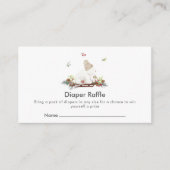 Cute Sleigh Polar Bear Diaper Raffle Baby Shower Begleitkarte (Vorderseite)