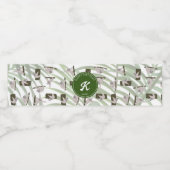 Cute Sloth Animal Pattern in Wild Forest Birthday Wasserflaschenetikett (Einzelnes Label)