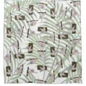 Cute Sloth Animal Pattern in Wild Forest Duschvorhang (Vorderseite)