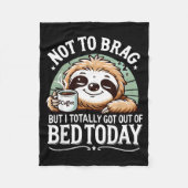 Cute Sloth Coffee Funny Quote Caffeine Lover Gift Fleecedecke (Vorderseite)
