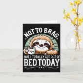 Cute Sloth Coffee Funny Quote Caffeine Lover Gift  Karte (Gelbe Blume)