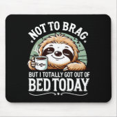 Cute Sloth Coffee Funny Quote Caffeine Lover Gift Mousepad (Vorne)