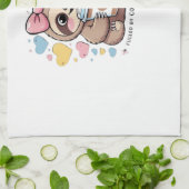 Cute Sloth Coffee Lover Shirt � Funny Fueled by Co Geschirrtuch (Gefaltet)