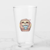 Cute Sloth Coffee Lover Shirt � Funny Fueled by Co Glas (Vorderseite)