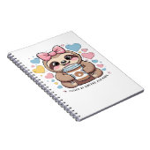 Cute Sloth Coffee Lover Shirt � Funny Fueled by Co Notizblock (Rechte Seite)