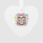 Cute Sloth Coffee Lover Shirt � Funny Fueled by Co Ornament (Vorderseite)