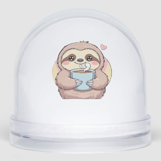 Cute Sloth Coffee Lover Shirt � Funny Fueled by Co Schneekugeln (Vorderseite)