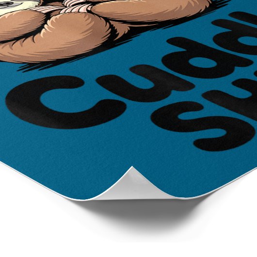 Cute Sloth Couple This Is Our Cuddle  Poster (Ecke)