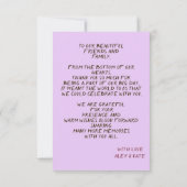 Cute Sloth Couple Wedding Thank You Dankeskarte (Rückseite)