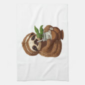 Cute Sloth Drinking Yerba Mate � Adorable Kawaii A Geschirrtuch (Vertikal)