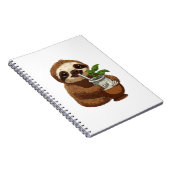 Cute Sloth Drinking Yerba Mate � Adorable Kawaii A Notizblock (Rechte Seite)
