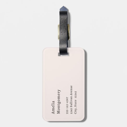 Cute Sloth Driving a Pink Convertible Gepäckanhänger (Rückseite vertikal)