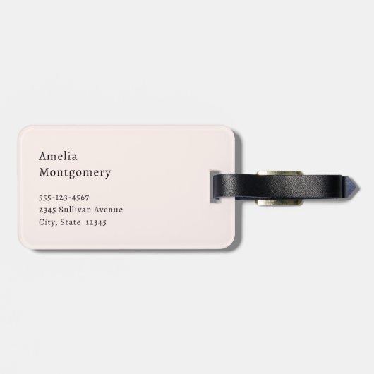 Cute Sloth Driving a Pink Convertible Gepäckanhänger (Rückseite horizontal)